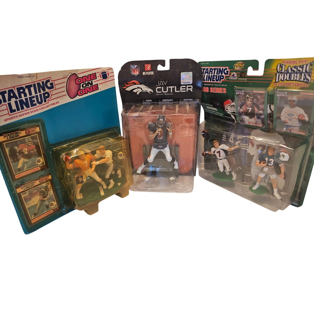 NFL Figure Lot Starting Lineup Elway Marino Long Jay Cutler McFarlane 1989-2008